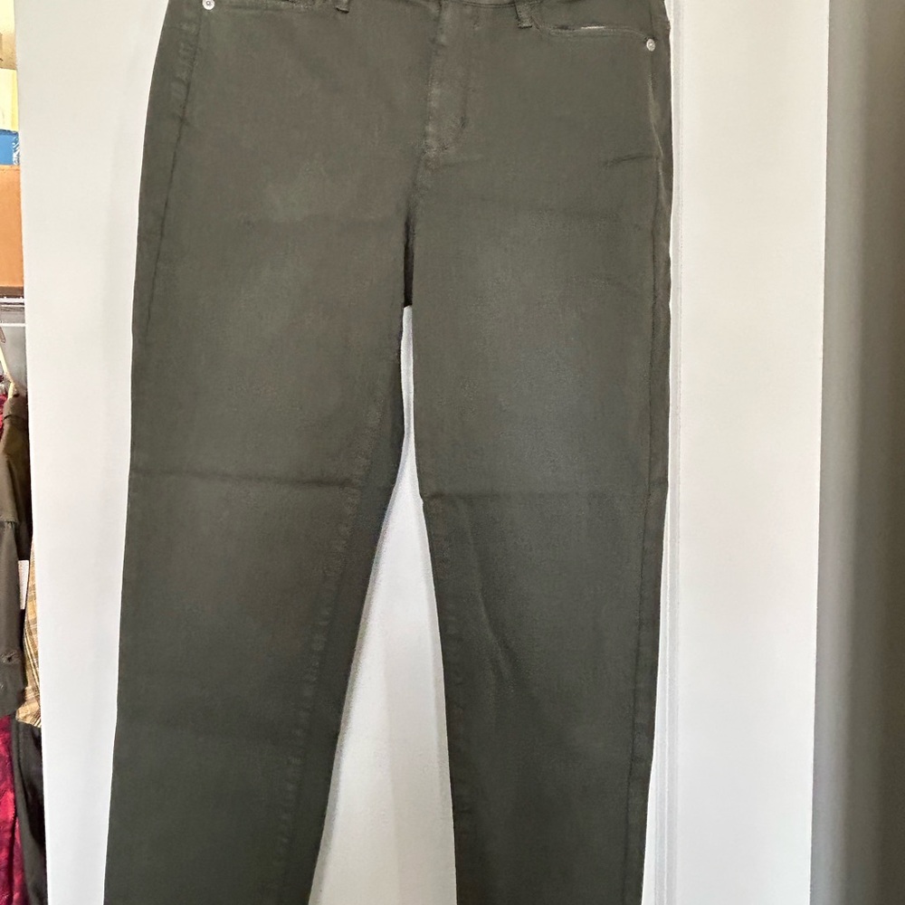 J. Jill Women's Straight Leg Jeans - Olive Green
